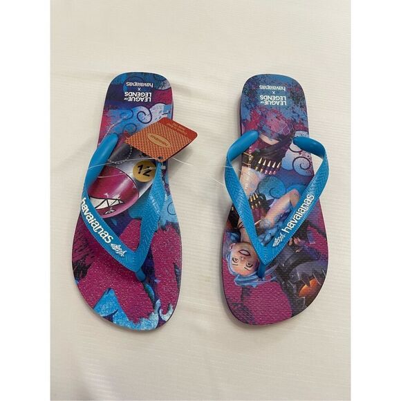 Havaianas x League of Legends Jinx Flip Flops Size 12 New - Picture 1 of 5